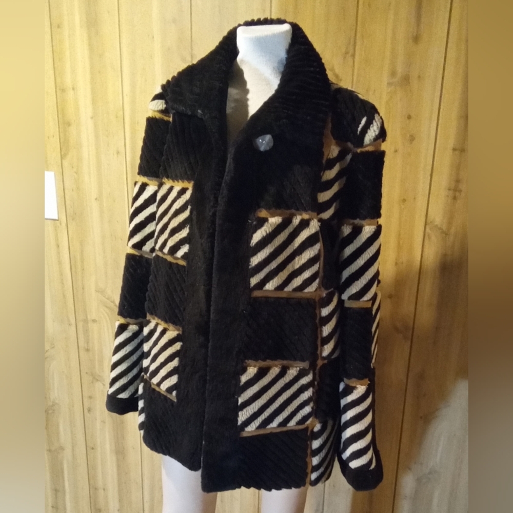 Genuine Custom Made Shara Checkered Beaver Jacket